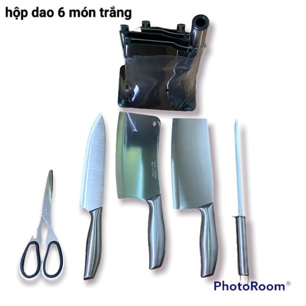 Hộp dao 6 món trắng